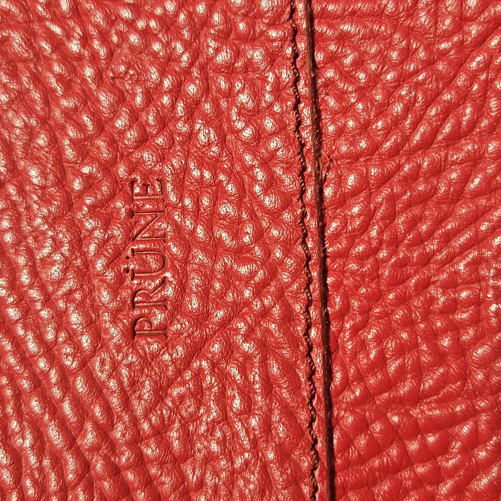 Red Leather Shoulder Bag - Picture 8 of 9